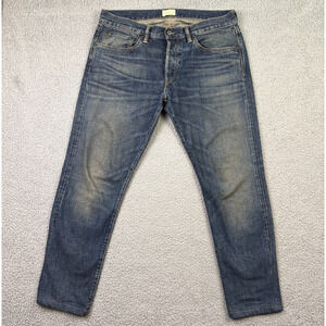 Simon Miller Jeans Mens 33x27 Blue Selvedge Japanese Denim Faded Tag 33x32 READ